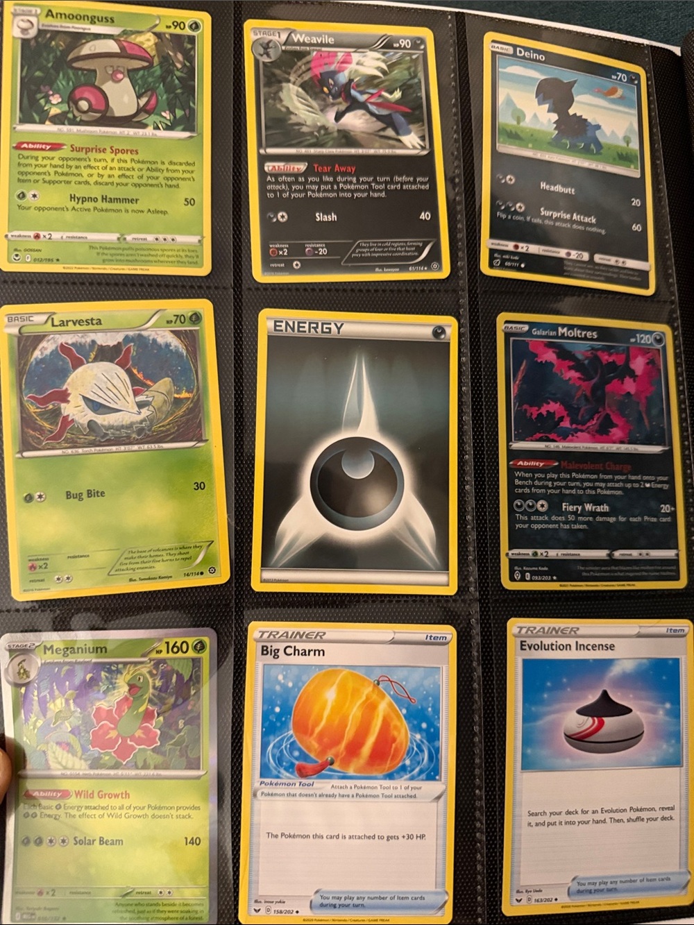 Pokemon Trading Cards — Vintage Green, Yellow, Black, Blue, Silver